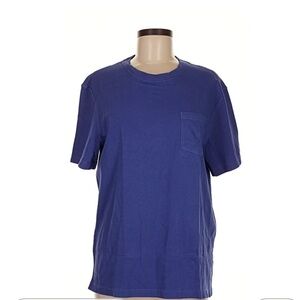NWT. J. Crew Relaxed Vintage Jersey Pocket T. Medium. Blue.